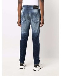 dunkelblaue Jeans mit Destroyed-Effekten von Emporio Armani