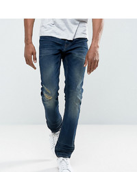 dunkelblaue Jeans mit Destroyed-Effekten von BLEND