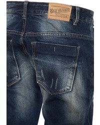 dunkelblaue Jeans mit Destroyed-Effekten von BLUE MONKEY