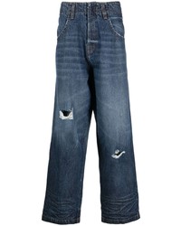 dunkelblaue Jeans mit Destroyed-Effekten von BLUEMARBLE
