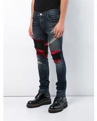 dunkelblaue Jeans mit Destroyed-Effekten von Fagassent