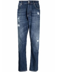 dunkelblaue Jeans mit Destroyed-Effekten von Brunello Cucinelli
