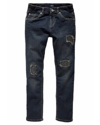 dunkelblaue Jeans mit Destroyed-Effekten von Buffalo