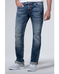 dunkelblaue Jeans mit Destroyed-Effekten von Camp David