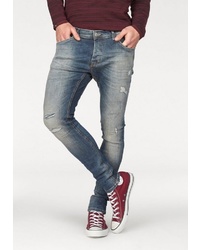 dunkelblaue Jeans mit Destroyed-Effekten von Chasin'