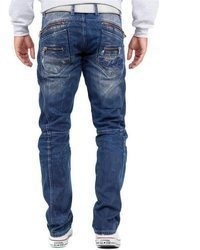 dunkelblaue Jeans mit Destroyed-Effekten von Cipo & Baxx