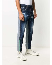 dunkelblaue Jeans mit Destroyed-Effekten von DSQUARED2