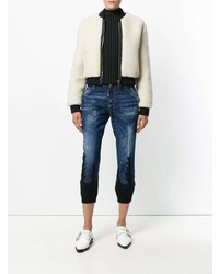 dunkelblaue Jeans mit Destroyed-Effekten von Dsquared2