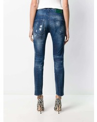 dunkelblaue Jeans mit Destroyed-Effekten von Dsquared2