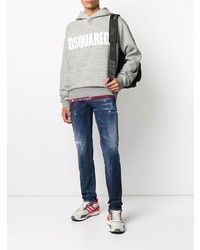 dunkelblaue Jeans mit Destroyed-Effekten von DSQUARED2