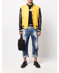 dunkelblaue Jeans mit Destroyed-Effekten von DSQUARED2