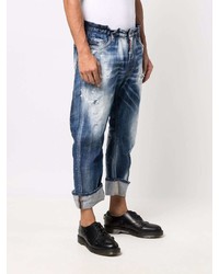 dunkelblaue Jeans mit Destroyed-Effekten von DSQUARED2