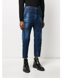 dunkelblaue Jeans mit Destroyed-Effekten von DSQUARED2