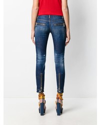 dunkelblaue Jeans mit Destroyed-Effekten von Dsquared2