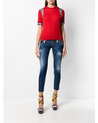 dunkelblaue Jeans mit Destroyed-Effekten von Dsquared2