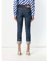 dunkelblaue Jeans mit Destroyed-Effekten von Dsquared2