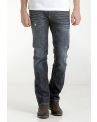 dunkelblaue Jeans mit Destroyed-Effekten von Crosshatch
