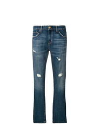 dunkelblaue Jeans mit Destroyed-Effekten von Current/Elliott