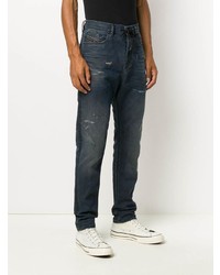 dunkelblaue Jeans mit Destroyed-Effekten von Diesel