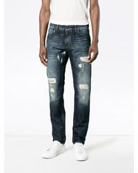 dunkelblaue Jeans mit Destroyed-Effekten von Dolce & Gabbana