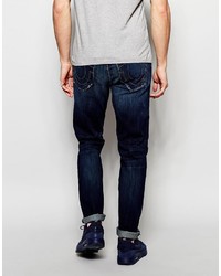 dunkelblaue Jeans mit Destroyed-Effekten von True Religion