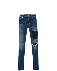 dunkelblaue Jeans mit Destroyed-Effekten von Department 5