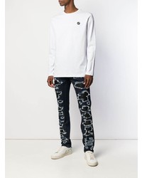 dunkelblaue Jeans mit Destroyed-Effekten von Philipp Plein