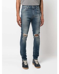 dunkelblaue Jeans mit Destroyed-Effekten von Represent