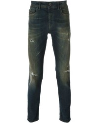 dunkelblaue Jeans mit Destroyed-Effekten von Diesel Black Gold