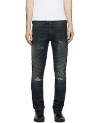 dunkelblaue Jeans mit Destroyed-Effekten von Diesel Black Gold