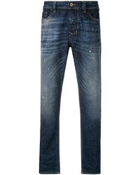 dunkelblaue Jeans mit Destroyed-Effekten von Diesel