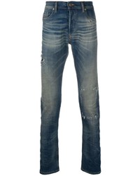 dunkelblaue Jeans mit Destroyed-Effekten von Diesel