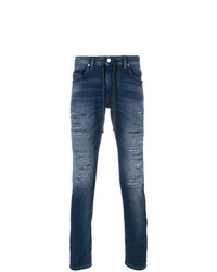 dunkelblaue Jeans mit Destroyed-Effekten von Diesel