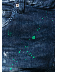 dunkelblaue Jeans mit Destroyed-Effekten von Dsquared2