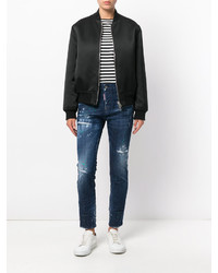 dunkelblaue Jeans mit Destroyed-Effekten von Dsquared2