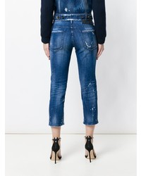 dunkelblaue Jeans mit Destroyed-Effekten von Dsquared2