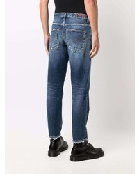 dunkelblaue Jeans mit Destroyed-Effekten von Dondup