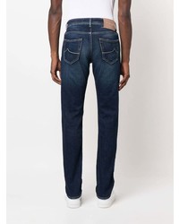 dunkelblaue Jeans mit Destroyed-Effekten von Jacob Cohen