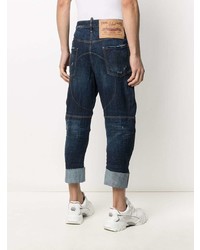 dunkelblaue Jeans mit Destroyed-Effekten von DSQUARED2