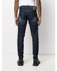 dunkelblaue Jeans mit Destroyed-Effekten von DSQUARED2