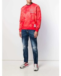 dunkelblaue Jeans mit Destroyed-Effekten von DSQUARED2