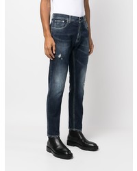 dunkelblaue Jeans mit Destroyed-Effekten von Dondup