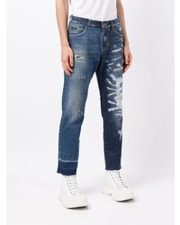 dunkelblaue Jeans mit Destroyed-Effekten von Dolce & Gabbana