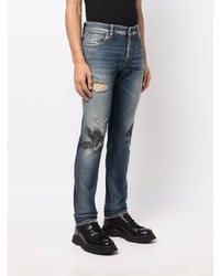 dunkelblaue Jeans mit Destroyed-Effekten von Just Cavalli