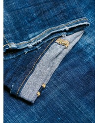 dunkelblaue Jeans mit Destroyed-Effekten von Dsquared2