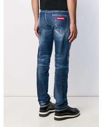 dunkelblaue Jeans mit Destroyed-Effekten von DSQUARED2