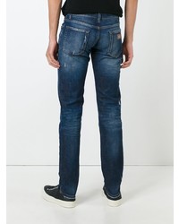 dunkelblaue Jeans mit Destroyed-Effekten von Dolce & Gabbana