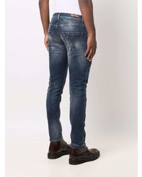 dunkelblaue Jeans mit Destroyed-Effekten von Dondup