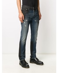 dunkelblaue Jeans mit Destroyed-Effekten von Les Hommes