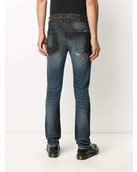 dunkelblaue Jeans mit Destroyed-Effekten von Les Hommes